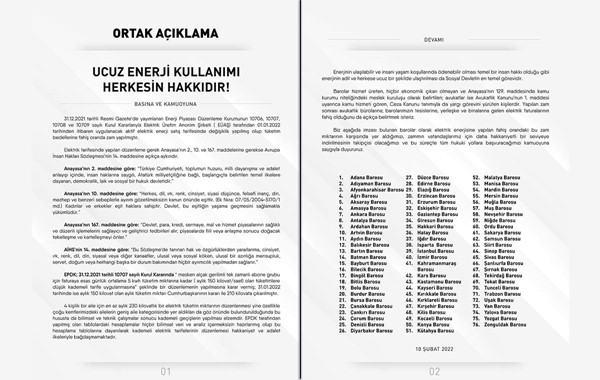 Ucuz enerji kullanımı herkesin hakkıdır!