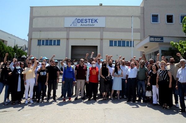 Destek Otomotiv işçilerine dayanışma ziyareti